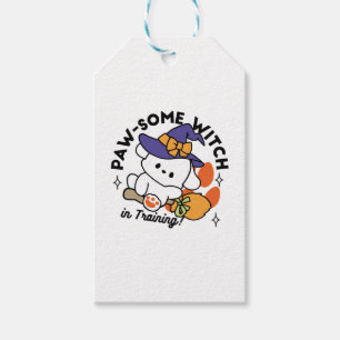 Paw-some Witch in Training – Cute Halloween Dog  Gift Tags