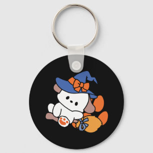 Paw-some Witch in Training – Cute Halloween Dog Keychain