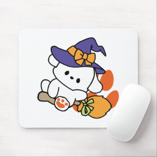 Paw-some Witch in Training – Cute Halloween Dog  Mouse Pad