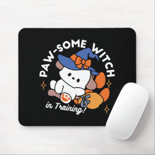 Paw-some Witch in Training – Cute Halloween Dog  Mouse Pad