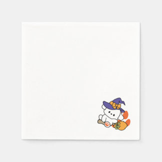 Paw-some Witch in Training – Cute Halloween Dog Napkin