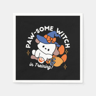 Paw-some Witch in Training – Cute Halloween Dog  Napkin