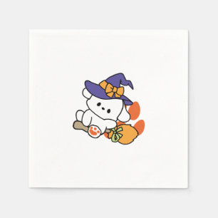 Paw-some Witch in Training – Cute Halloween Dog  Napkin