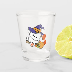 Paw-some Witch in Training – Cute Halloween Dog  Shot Glass