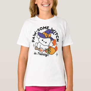 Paw-some Witch in Training – Cute Halloween Dog  T-Shirt