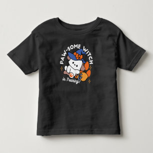 Paw-some Witch in Training – Cute Halloween Dog Toddler T-shirt