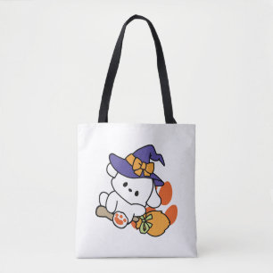 Paw-some Witch in Training – Cute Halloween Dog Tote Bag