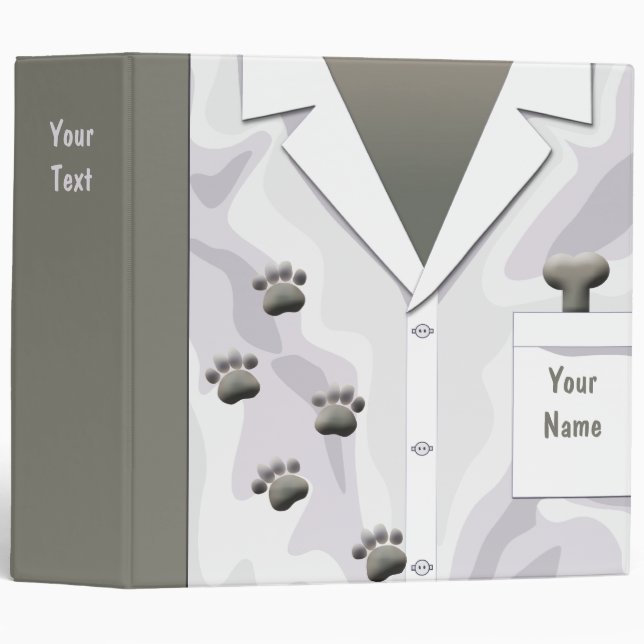 Paw Tracks Veterinarian Business Binder (Front/Spine)