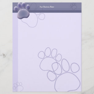 Paw Tracks Veterinarian Business Letterhead 2