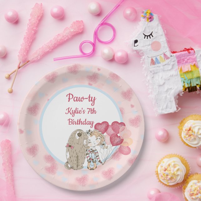 Paw-ty Dog Birthday Paper Plates (Party)