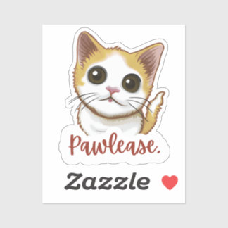 Pawlease Cat Sticker – Cute Eyes, Max Guilt Trip