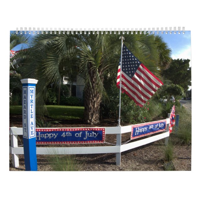 Pawleys Island Large Wall Calendar Design 1 (Back)