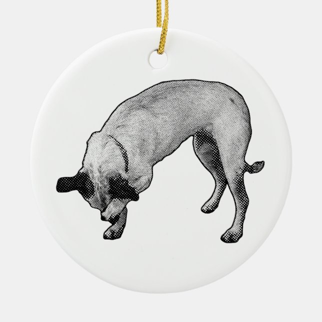 Pawlight Holiday Charm Ceramic Ornament (Front)