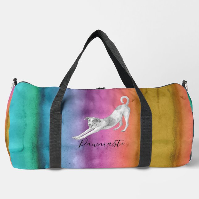 Pawmaste Dog Yoga Large Duffel Bag (Front)