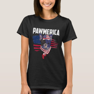 Pawmerica French Bulldogs American Flag Dog Lover T-Shirt