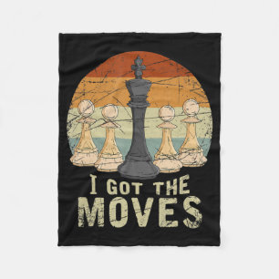 Pawn King Chess Figure Chessmen Gift Chess Fleece Blanket