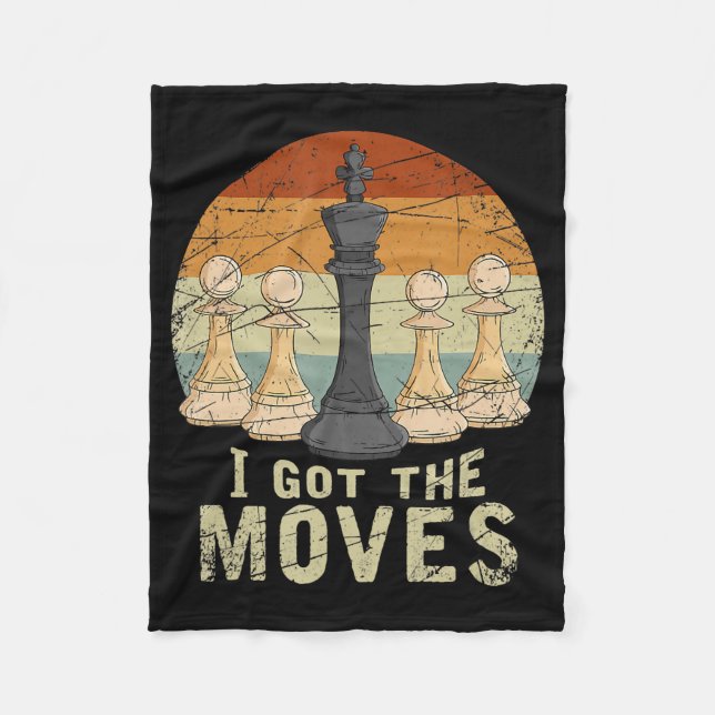 Pawn King Chess Figure Chessmen Gift Chess Fleece Blanket (Front)