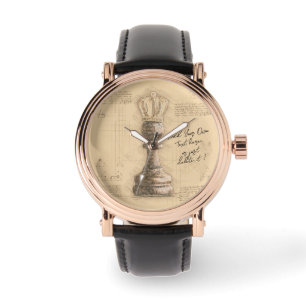 Pawn King, Old Fashioned Vintage Chess Player Gift Watch