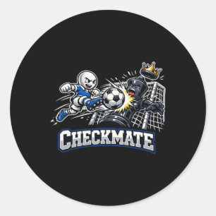 Pawn Vs King Soccer Chess Game Strategy Sport  Classic Round Sticker
