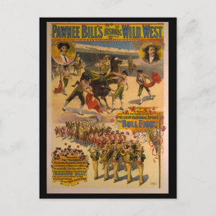 Pawnee Bill's Historic Wild West Poster Postcard