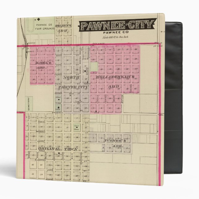 Pawnee City, Nebraska Binder (Front/Inside)
