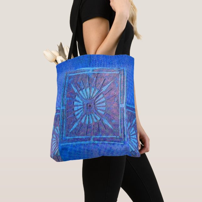 PAWNEE MORNING STAR, Blue Tote Bag (Close Up)