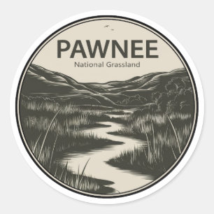 Pawnee National Grassland Colorado Stream Classic Round Sticker