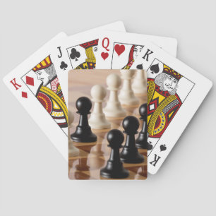 Pawns on Chess Board Playing Cards