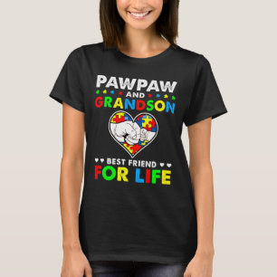 Pawpaw And Grandson Best Friend For Life Autism Aw T-Shirt
