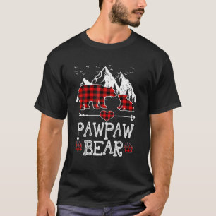 Pawpaw Bear , Red Buffalo Plaid Pawpaw Bear Pajama T-Shirt