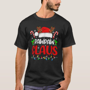 Pawpaw Claus Christmas Lights Family Matching Xmas T-Shirt