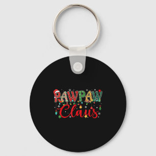 Pawpaw Claus Christmas Lights Pajama Family Matchi Keychain