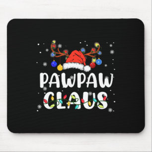 Pawpaw Claus Santa Hat Reindeer Fun Christmas Fami Mouse Pad