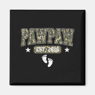 Pawpaw Est 2026 Camouflage Fathers Day Men Daddy Magnet