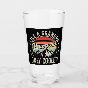 Pawpaw Like a Grandpa Only Cooler Retro Drinking Glass