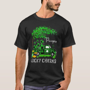 Pawpaw Lucky Charm Shamrock Graphic Truck St Patri T-Shirt