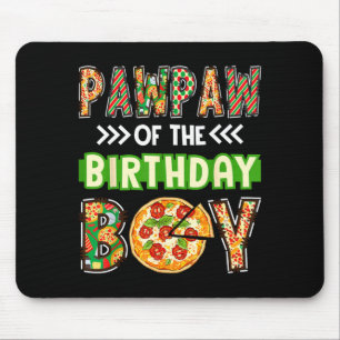 Pawpaw of the boy birthday boy pizza lover party mouse pad