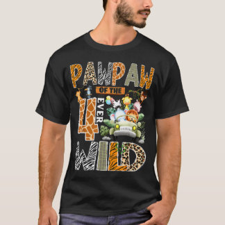 Pawpaw of the four wild safari jungle 4th birthday T-Shirt