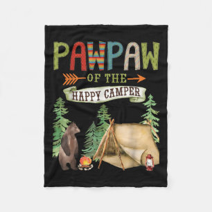 Pawpaw Of The Happy Camper First Birthday Camng  Fleece Blanket