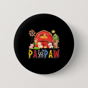 Pawpaw Red Farm Cow Birthday Boy Matching Family P 2 Inch Round Button