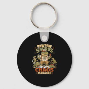 Pawpaw saurus chaos manager grandpa dad gag joke keychain