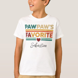 Pawpaw's Favorite Retro Simple Modern Script Name T-Shirt