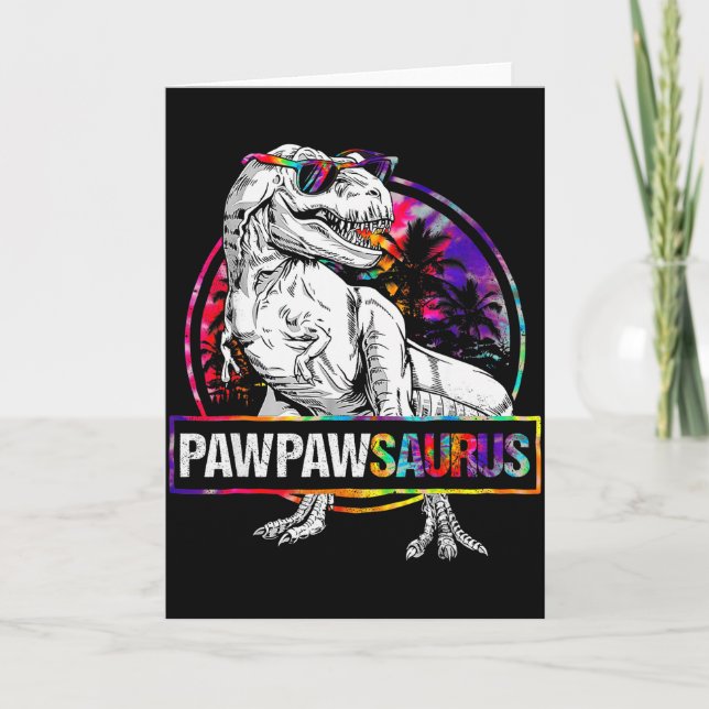 Pawpawsaurus Dinosaur Pawpaw Saurus Family Matchin Card (Front)