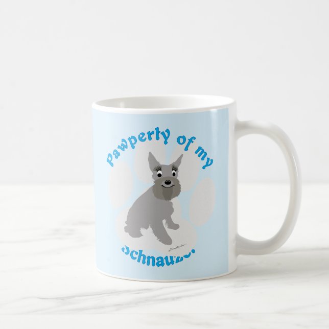Pawperty of My Schnauzer Coffee Mug (Right)