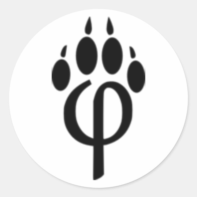 Pawphi Classic Round Sticker (Front)