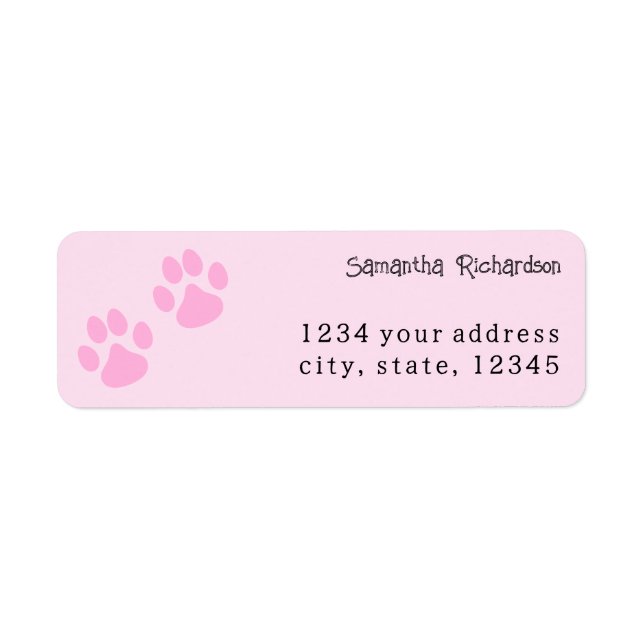 Pawprint animal rose pâle (Devant)