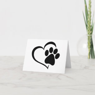 PawPrint avec carte BLANK de conception cardiaque