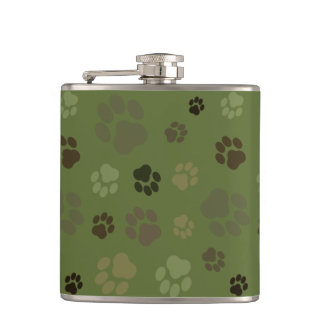 Pawprint Camouflage Flask