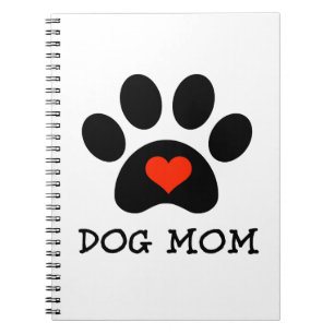Pawprint Dog Mom Notebook