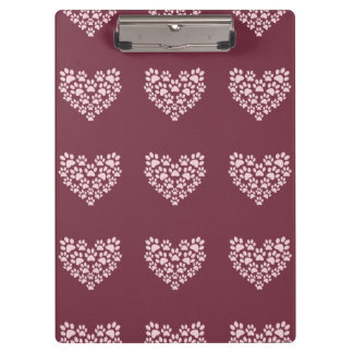 Pawprint Heart Clipboard